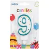 Bougie anniversaire COLORéE chiffre 9
