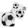 Boland serviettes de table football 33 cm noir/blanc 12 pièces