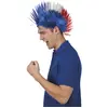 Boland perruque punk bleu blanc et rouge