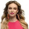 Boland Boucles d’Oreilles Flash Orange Fluo UV   Modèle Néon Fluoresce...