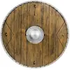 Boland Bouclier chevalier 40 cm - Marron - Imitation bois et métal