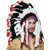 Boland tannerie indienne polyester/plume unisexe blanc/noir/rouge mt taille unique