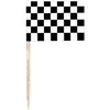 Boland Lot de 24 x Pics Damier Drapeau I Noir et Blanc I Decoration Gateau Anniversaire I 7 cm