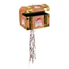 Boland trekpiñata coffre au trésor marron 30 x 26 cm