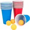 Boland 30852 - Set Bierpong, 22 gobelets et 4 balles, jeu de fête, anniversaire, jeu pour faire la fête