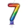 BOUGIE balloon multicolore avec mèche, chiffre 7