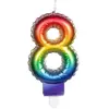 BOUGIE balloon multicolore avec mèche, chiffre 8