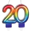 Boland - Chiffres bougie, numéro, bougie gâteau en forme de ballon en aluminium, décoration, anniversaire, anniversaire,Mehrfarbig,