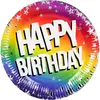 Boland 30300 Lot de 10 assiettes de fête Happy Birthday, taille 23 cm, vaisselle de fête, 100% papier, anniversaire