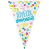 RueDeLaFete Boland ligne de drapeau papier joyeux anniversaire 6 mètres
