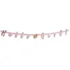 Guirlande de lettres en carton Hello Girl rose et or 140 cm - Rose