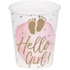 Boland 10 gobelets carton hello girl 21cl rose - 53246