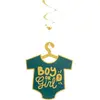 Tourbillons décoration "Boy or Girl" doré et noir (lot de 2)