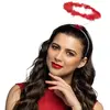 Tiare Halo Rouge   Bandeau Ange Démon Pailleté avec Plumes