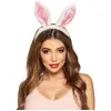 Boland diadème oreilles de lapin en peluche femmes blanc taille unique