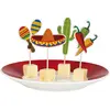 Aptafetes Sachet De 12 Piques Cocktail Fiesta Mexique - Multicolores