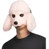 Demi-masque peluche Caniche rose