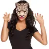 Boland Demi-masque léopard - Polyester - Photorealiste - Adulte - Blanc