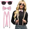 Kit Accessoires Paillettes Rose Clair   Lunettes, Noeud Papillon et Br...