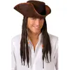 Boland Chapeau de pirate avec cheveux long - Enfant - Marron - Extérieur