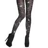 paire de collants noir toile d'araignée blanc - 87860