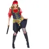 RueDeLaFete Déguisement Corsaire FEMME Rouge LUXE, adulte EUROC706058 T4