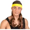 bandeau jaune avec cheveux bruns - 85996