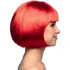 perruque coupe cheveux carré frange rouge femme - boland 85892