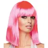 Smiffy's Perruque - BOLAND - Dance - Rose fluo - Frange - Accessoire de déguisement