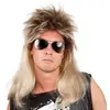 perruque rockeur cheveux longs blond homme - boland 86060