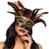Boland Masque loup vaudou avec plumes - GENERIQUE - Femme - Marron - Adulte