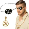 Boland kit crâne de pirate noir/or 2 pièces