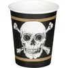 Boland tasses à tête de mort 25 cl carton noir/blanc 6 pièces