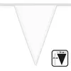 Guirlande de fanions polyester blanche - 26 x 18 cm - 6 m