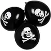 Aptafetes Ballons noirs tête de mort par 6