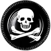 6 assiettes pirate 23cm