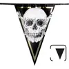 Guirlande de Fanions Pirate 4 m   Décoration Tête de Mort Halloween An...