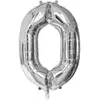 Ballon mylar 86cm CHIFFRE 0, Argent