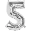 ballon argent alu chiffre 5