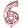 Boland ballon numéro 6 or rose 86 cm