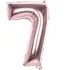 RueDeLaFete Ballon Mylar Rose Cuivré Chiffre 7 - 86 cm