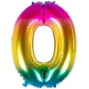Boland Ballon chiffre - ARC-EN-CIEL - 86 cm - gonflable à l'hélium - livré avec une pompe à pied