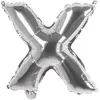 Ballon aluminium mylar lettre X,  argent