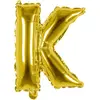 Ballon aluminium mylar lettre K,  or