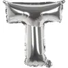 Ballon aluminium mylar lettre T,  argent