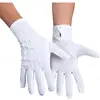 Gants blancs mixtes - Boland - Polyester avec bouton pression