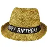 Boland chapeau Happy Birthday unisexe taille unique or