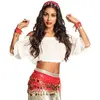 Boland Kit gypsy femme - Accessoires de déguisement - Rouge avec des petites pièces dorées