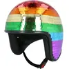 Casque Boule Disco Arc-en-ciel   Accessoire Soirée Rétro