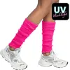 paire de jambières polyester rose fluo adulte - boland 01755